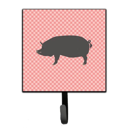 Carolines Treasures Berkshire Pig Pink Check Leash or Key Holder BB7933SH4
